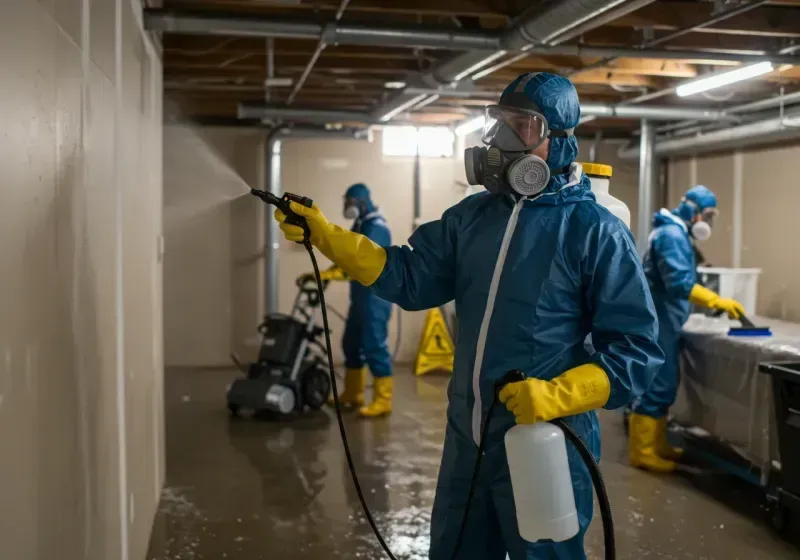 Basement Sanitization and Antimicrobial Treatment process in Munford, AL