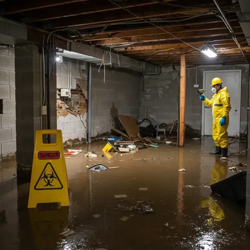 Flooded Basement Electrical Hazard in Munford, AL Property